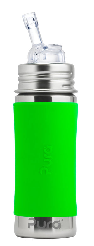 Pura flaske med sugerør låg - flere vaianter - EcoEgo - Green Living Made Easy